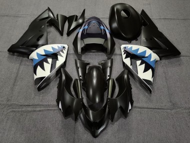 Squalo Nero Opaco & Azzurro 2004-2005 ZX10R Carena Moto