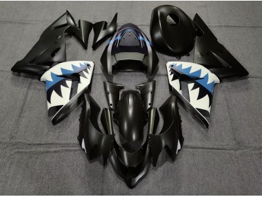 Squalo Nero Opaco & Azzurro 2004-2005 ZX10R Carena Moto