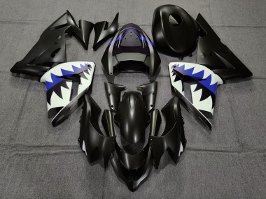 Squalo Nero Opaco & Blu Scuro 2004-2005 ZX10R Carena Moto