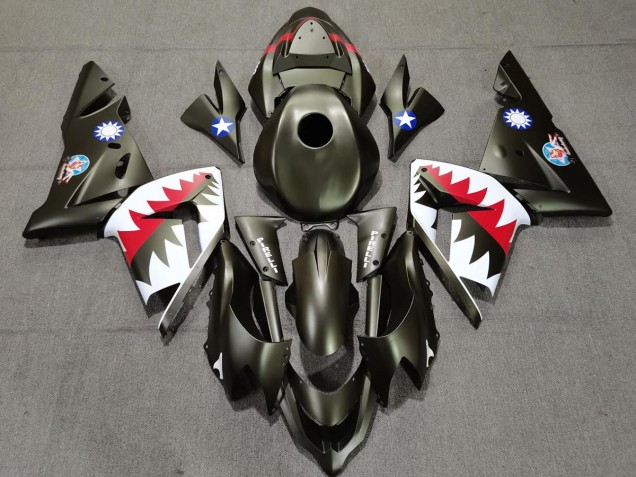 Squalo Verde Militare 2004-2005 ZX10R Carena Moto Squalo Verde Militare 2004-2005 ZX10R Carena Moto