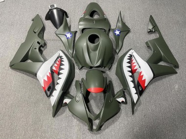 Squalo Verde Opaco & Rosso 2007-2008 CBR600RR Carena Moto