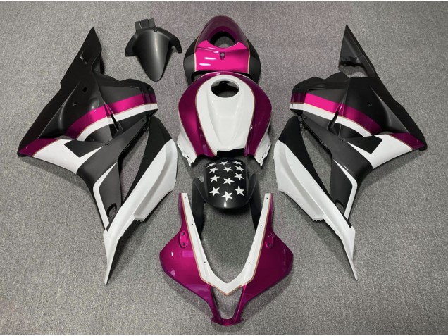 Stella Nera Opaca & Rosa 2009-2012 CBR600RR Carena Moto Stella Nera Opaca & Rosa 2009-2012 CBR600RR Carena Moto