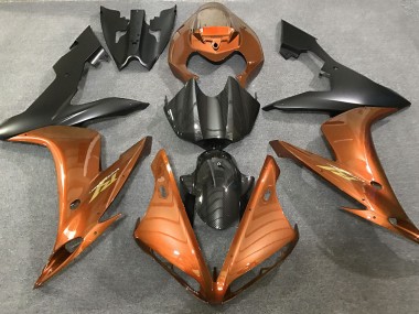 Stile Arancione Lucido & Fibra Di Carbonio 2004-2006 R1 Carena Moto