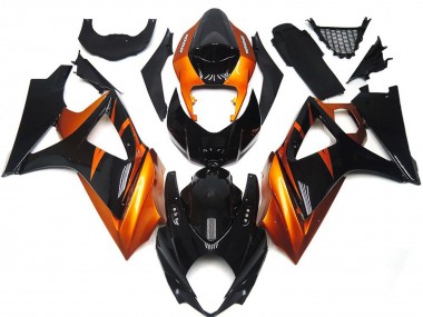 Stile Arancione & Nero Lucido 2007-2008 GSXR 1000 Carena Moto