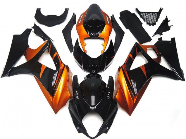 Stile Arancione & Nero Lucido 2007-2008 GSXR 1000 Carena Moto Stile Arancione & Nero Lucido 2007-2008 GSXR 1000 Carena Moto