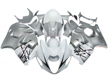 Stile Argento & Bianco Lucido OEM 1997-2007 GSXR 1300 Carena Moto