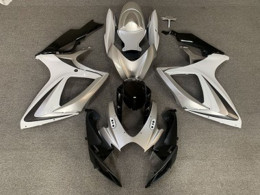 Stile Argento Bianco OEM 2006-2007 GSXR 600-750 Carena Moto
