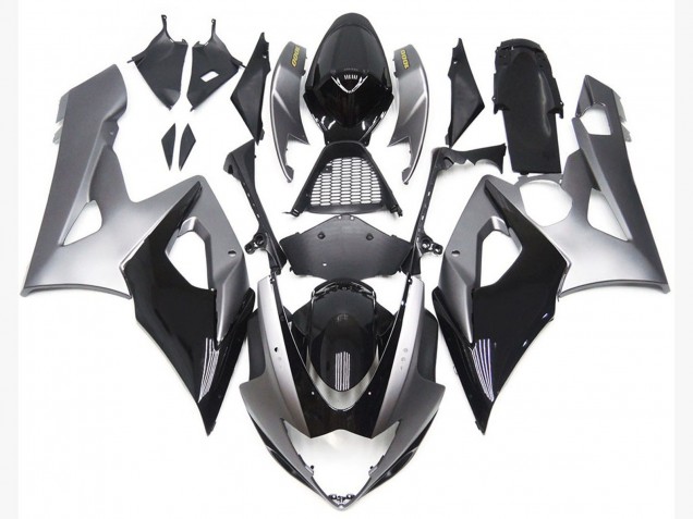 Stile Argento & Nero Lucido 2005-2006 GSXR 1000 Carena Moto Stile Argento & Nero Lucido 2005-2006 GSXR 1000 Carena Moto