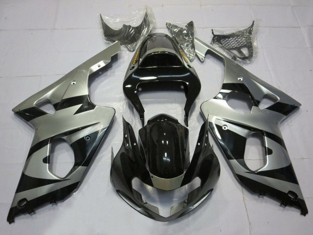 Stile Argento & Nero OEM 2000-2002 GSXR 1000 Carena Moto Stile Argento & Nero OEM 2000-2002 GSXR 1000 Carena Moto