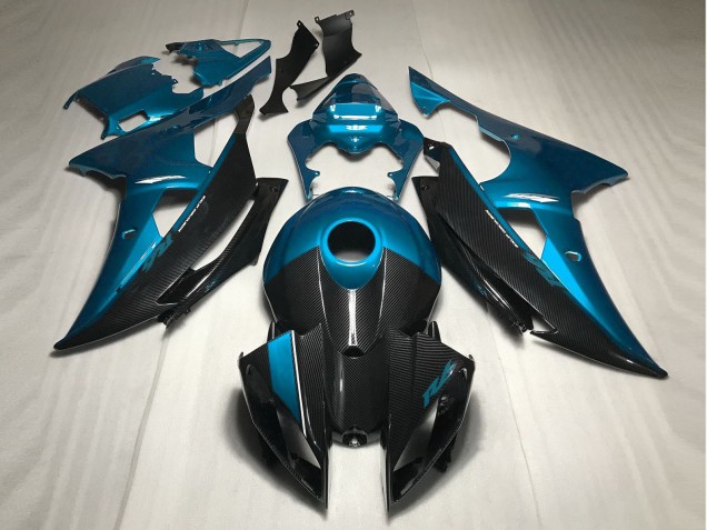 Stile Azzurro Con Fibra Di Carbonio 2008-2016 R6 Carena Moto Stile Azzurro Con Fibra Di Carbonio 2008-2016 R6 Carena Moto