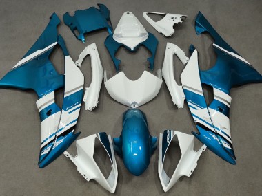 Stile Bianco Lucido & Azzurro OEM 2008-2016 R6 Carena Moto