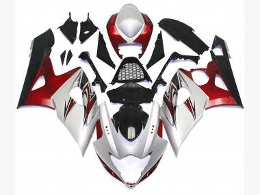 Stile Bianco Lucido Con Sfumature Argento & Bronzo 2005-2006 GSXR 1000 Carena Moto