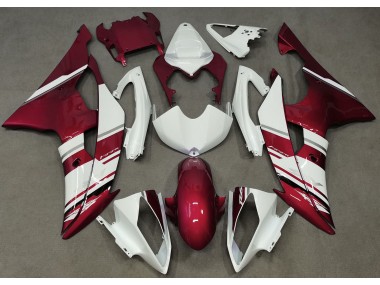 Stile Bianco Lucido & Rosso OEM 2008-2016 R6 Carena Moto
