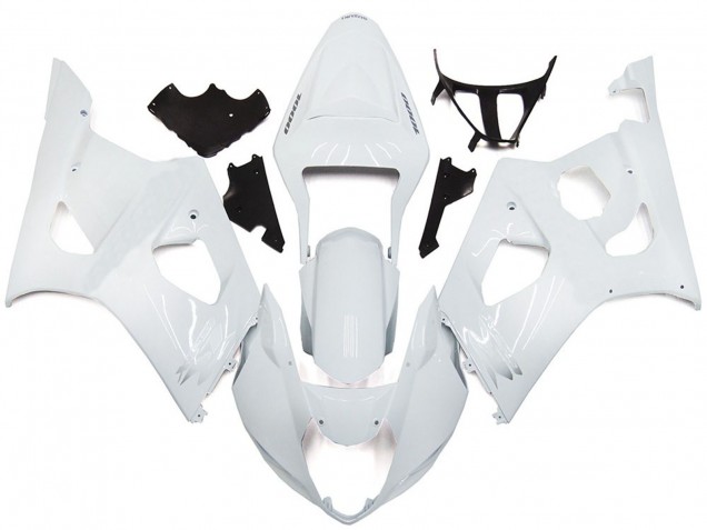 Stile Bianco Lucido Semplice 2003-2004 GSXR 1000 Carena Moto Stile Bianco Lucido Semplice 2003-2004 GSXR 1000 Carena Moto