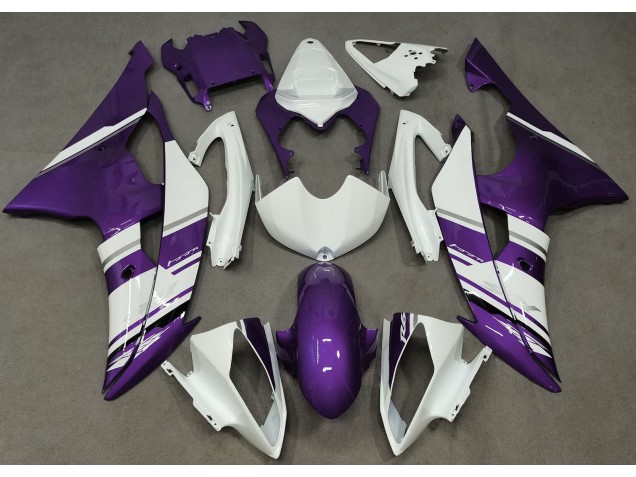 Stile Bianco Lucido & Viola OEM 2008-2016 R6 Carena Moto Stile Bianco Lucido & Viola OEM 2008-2016 R6 Carena Moto