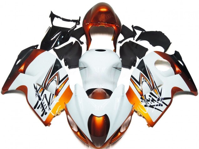 Stile Bronzo & Bianco 1997-2007 GSXR 1300 Carena Moto