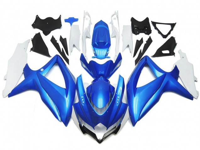 Stile Personalizzato Azzurro & Bianco 2008-2010 GSXR 600-750 Carena Moto