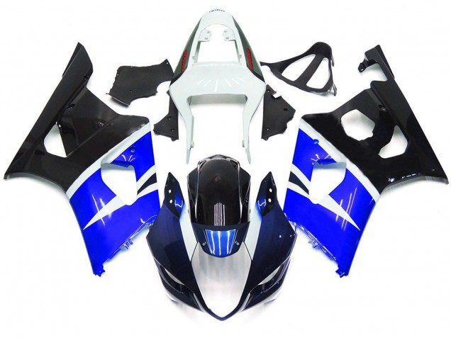 Stile Personalizzato Blu & Nero Lucido 2003-2004 GSXR 1000 Carena Moto