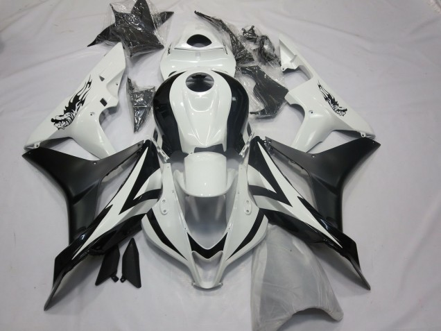 Stile Personalizzato OEM Bianco & Nero 2007-2008 CBR600RR Carena Moto Stile Personalizzato OEM Bianco & Nero 2007-2008 CBR600RR Carena Moto