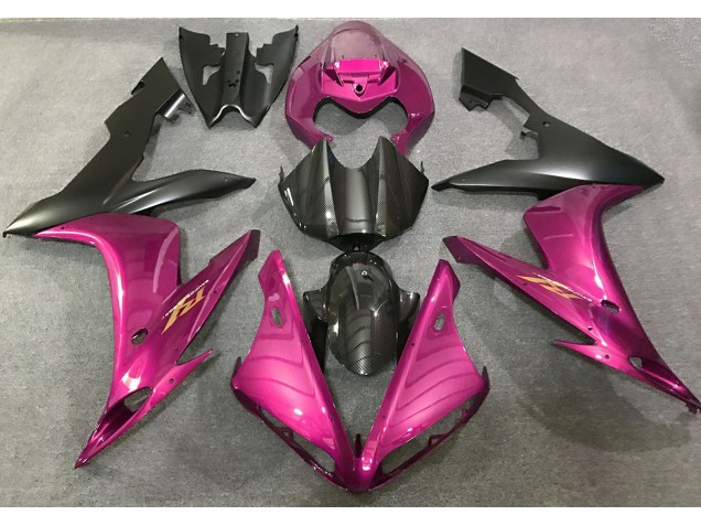 Stile Rosa Acceso & Fibra Di Carbonio 2004-2006 R1 Carena Moto Stile Rosa Acceso & Fibra Di Carbonio 2004-2006 R1 Carena Moto