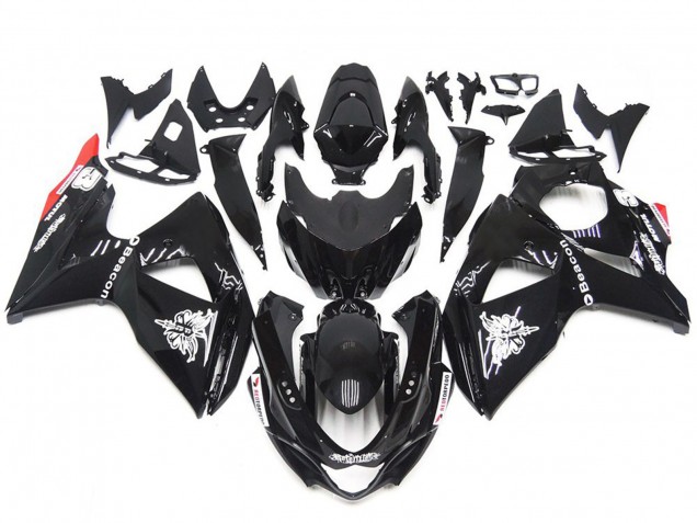 Stile Solido Nero Lucido Rosso 2009-2016 GSXR 1000 Carena Moto Stile Solido Nero Lucido Rosso 2009-2016 GSXR 1000 Carena Moto