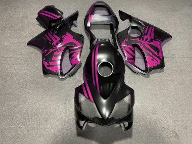 Teschio Nero Opaco & Rosa 2001-2003 CBR600 F4i Carena Moto