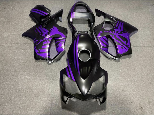 Teschio Nero Opaco & Viola 2001-2003 CBR600 F4i Carena Moto Teschio Nero Opaco & Viola 2001-2003 CBR600 F4i Carena Moto