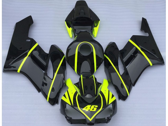 Tout Noir Et Haute Visibilité 46 2004-2005 CBR1000RR Carena Moto Tout Noir Et Haute Visibilité 46 2004-2005 CBR1000RR Carena Moto