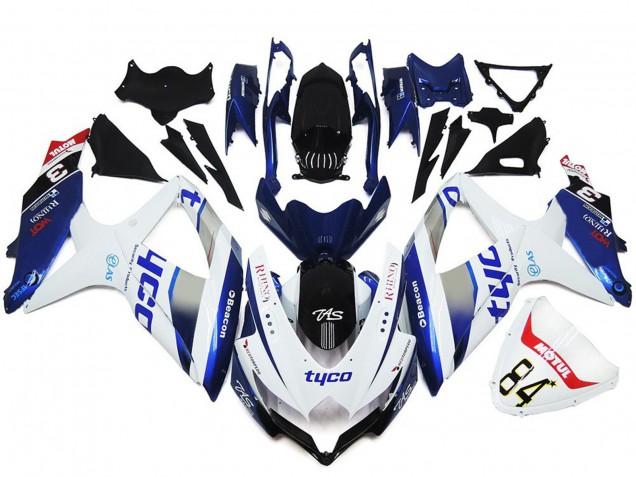 Tyco Stile Personalizzato Lucido 2008-2010 GSXR 600-750 Carena Moto Tyco Stile Personalizzato Lucido 2008-2010 GSXR 600-750 Carena Moto