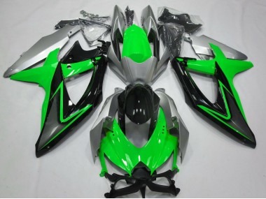 Verde & Argento 2008-2010 GSXR 600-750 Carena Moto
