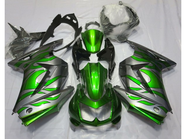 Verde & Argento Fiamma 2008-2012 Ninja 250 Carena Moto Verde & Argento Fiamma 2008-2012 Ninja 250 Carena Moto