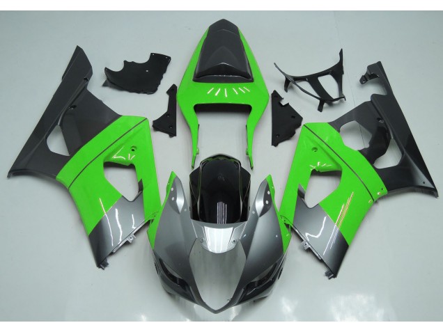 Verde Argento & Nero 2003-2004 GSXR 1000 Carena Moto Verde Argento & Nero 2003-2004 GSXR 1000 Carena Moto