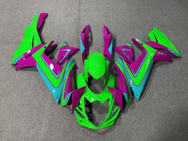 Verde Azzurro & Magenta 2011-2024 GSXR 600-750 Carena Moto
