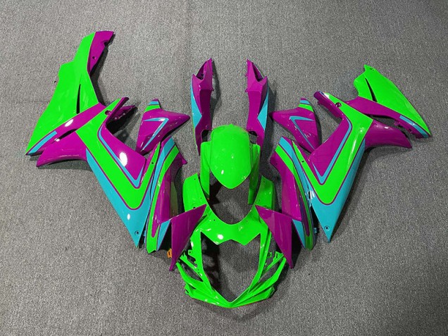Verde Azzurro & Magenta 2011-2024 GSXR 600-750 Carena Moto Verde Azzurro & Magenta 2011-2024 GSXR 600-750 Carena Moto