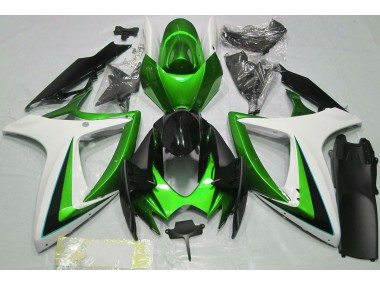 Verde & Bianco 2006-2007 GSXR 600-750 Carena Moto
