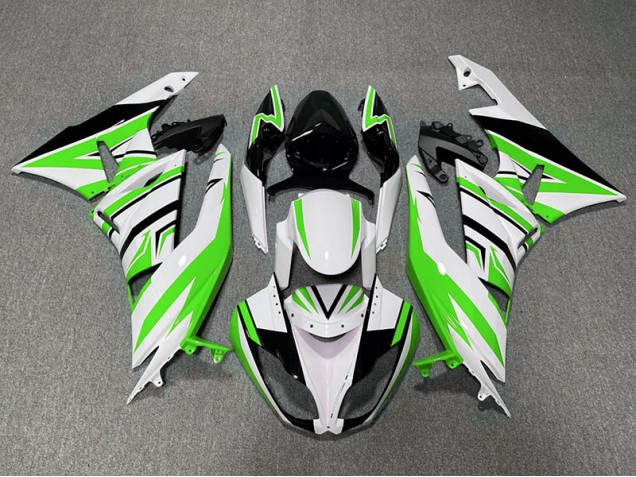 Verde Bianco & Nero Zag 2009-2012 ZX6R Carena Moto Verde Bianco & Nero Zag 2009-2012 ZX6R Carena Moto