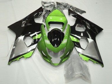 Verde Chiaro Argento & Nero 2004-2005 GSXR 600-750 Carena Moto