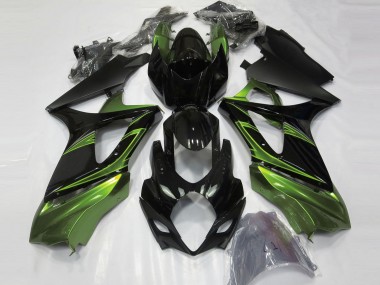 Verde Elettrico & Nero Lucido 2007-2008 GSXR 1000 Carena Moto