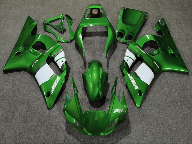 Verde Intenso & Bianco 1998-2002 R6 Carena Moto Verde Intenso & Bianco 1998-2002 R6 Carena Moto