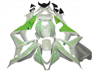 Verde Lime Fiamma Su Bianco 2007-2008 CBR600RR Carena Moto