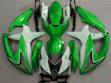 Verde Lucido & Bianco 2008-2010 GSXR 600-750 Carena Moto
