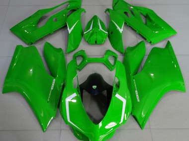 Verde Lucido & Bianco 2011-2014 Ducati 1199 Carena Moto
