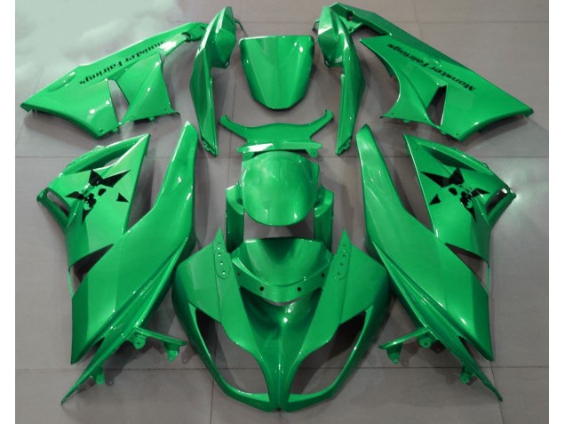 Verde Lucido & Loghi Personalizzati 2009-2012 ZX6R Carena Moto Verde Lucido & Loghi Personalizzati 2009-2012 ZX6R Carena Moto