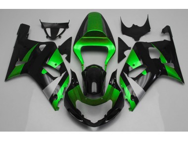Verde Lucido & Nero 2001-2003 GSXR 600-750 Carena Moto