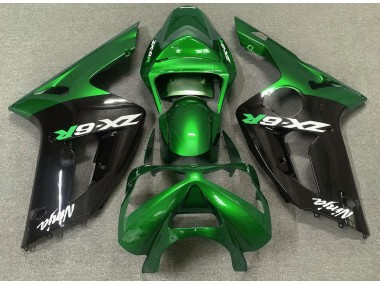 Verde Lucido & Nero 2003-2004 ZX6R Carena Moto