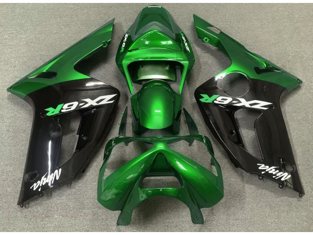 Verde Lucido & Nero 2003-2004 ZX6R Carena Moto Verde Lucido & Nero 2003-2004 ZX6R Carena Moto