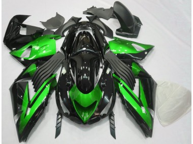 Verde Lucido & Nero Tinta Unita 2006-2011 ZX14R Carena Moto