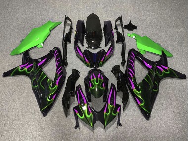 Verde & Magenta Fiamma 2008-2010 GSXR 600-750 Carena Moto