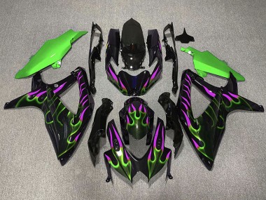Verde & Magenta Fiamma 2008-2010 GSXR 600-750 Carena Moto