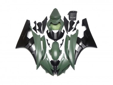 Verde Opaco & Nero Personalizzati 2006-2007 R6 Carena Moto